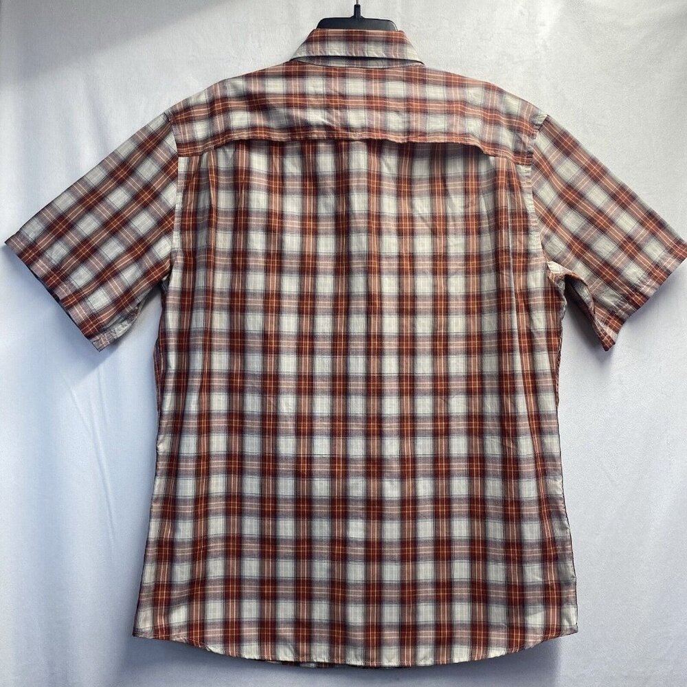 Eddie Bauer Plaid Collared Button-Up Short Sleeve Shirt Men Medium Multicolor - Picture 2 of 16